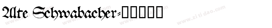 Alte Schwabacher字体转换